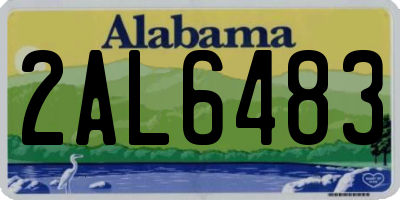 AL license plate 2AL6483