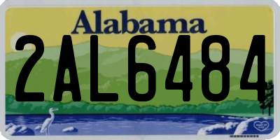 AL license plate 2AL6484
