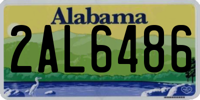 AL license plate 2AL6486
