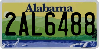 AL license plate 2AL6488