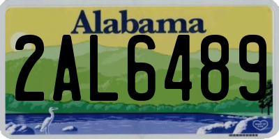 AL license plate 2AL6489