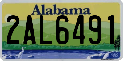 AL license plate 2AL6491