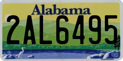 AL license plate 2AL6495