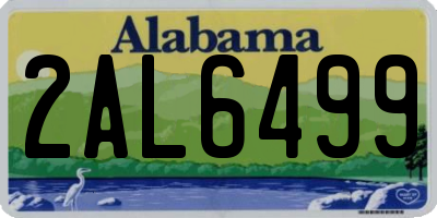 AL license plate 2AL6499