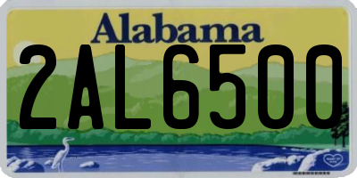 AL license plate 2AL6500
