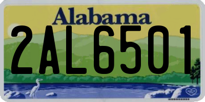 AL license plate 2AL6501