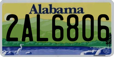 AL license plate 2AL6806