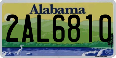 AL license plate 2AL6810