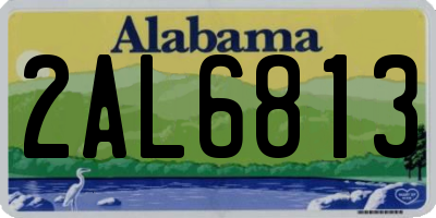 AL license plate 2AL6813