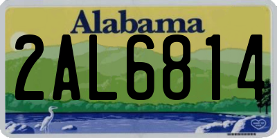 AL license plate 2AL6814