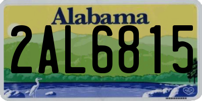 AL license plate 2AL6815