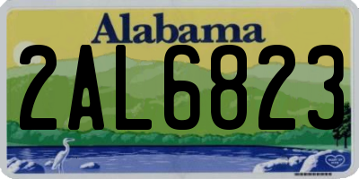 AL license plate 2AL6823