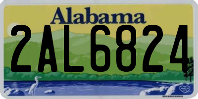 AL license plate 2AL6824