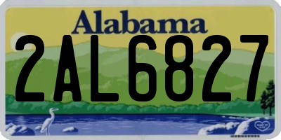 AL license plate 2AL6827