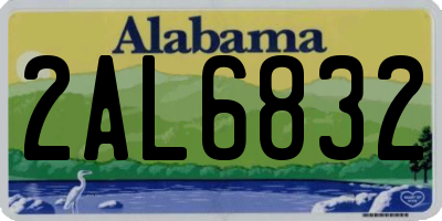 AL license plate 2AL6832