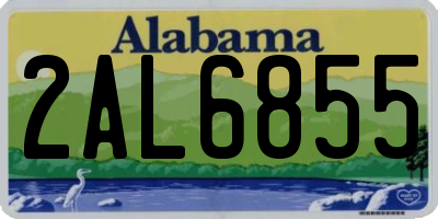 AL license plate 2AL6855