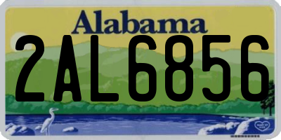 AL license plate 2AL6856