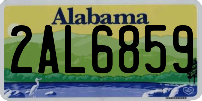 AL license plate 2AL6859