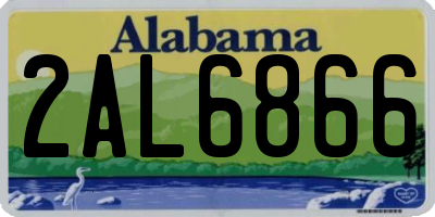 AL license plate 2AL6866