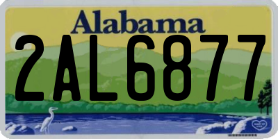 AL license plate 2AL6877