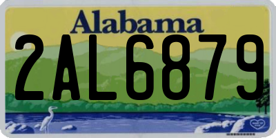 AL license plate 2AL6879