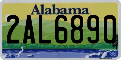 AL license plate 2AL6890