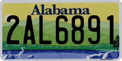 AL license plate 2AL6891