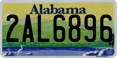 AL license plate 2AL6896