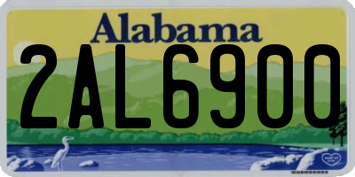 AL license plate 2AL6900
