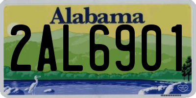 AL license plate 2AL6901