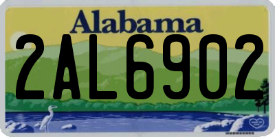 AL license plate 2AL6902