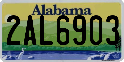 AL license plate 2AL6903