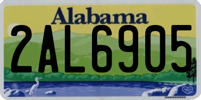 AL license plate 2AL6905