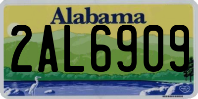 AL license plate 2AL6909