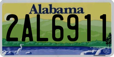 AL license plate 2AL6911