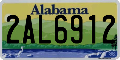 AL license plate 2AL6912