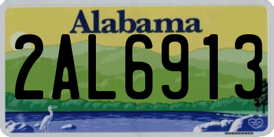 AL license plate 2AL6913