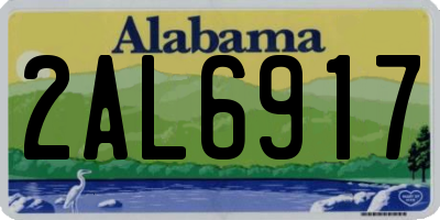AL license plate 2AL6917