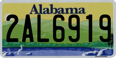 AL license plate 2AL6919