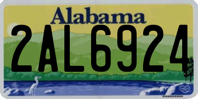 AL license plate 2AL6924