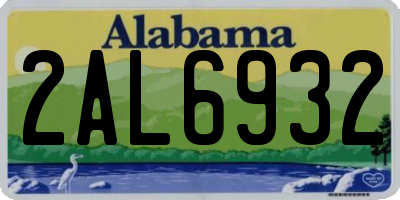 AL license plate 2AL6932