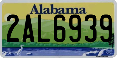 AL license plate 2AL6939