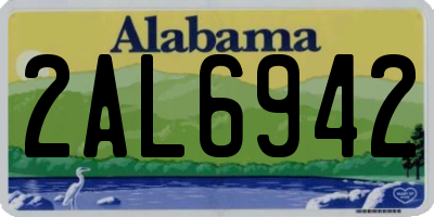AL license plate 2AL6942