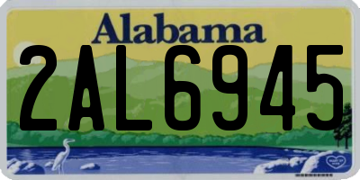 AL license plate 2AL6945