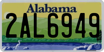 AL license plate 2AL6949