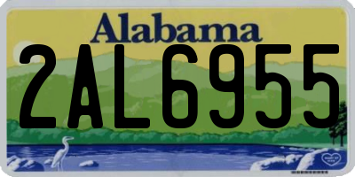 AL license plate 2AL6955