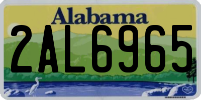 AL license plate 2AL6965