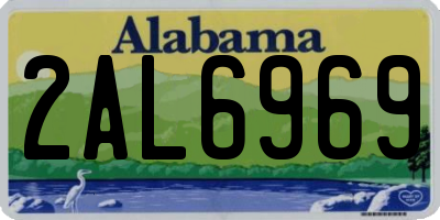 AL license plate 2AL6969