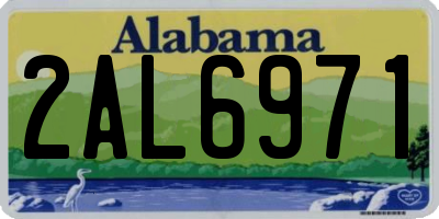 AL license plate 2AL6971