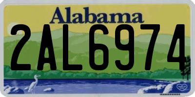 AL license plate 2AL6974